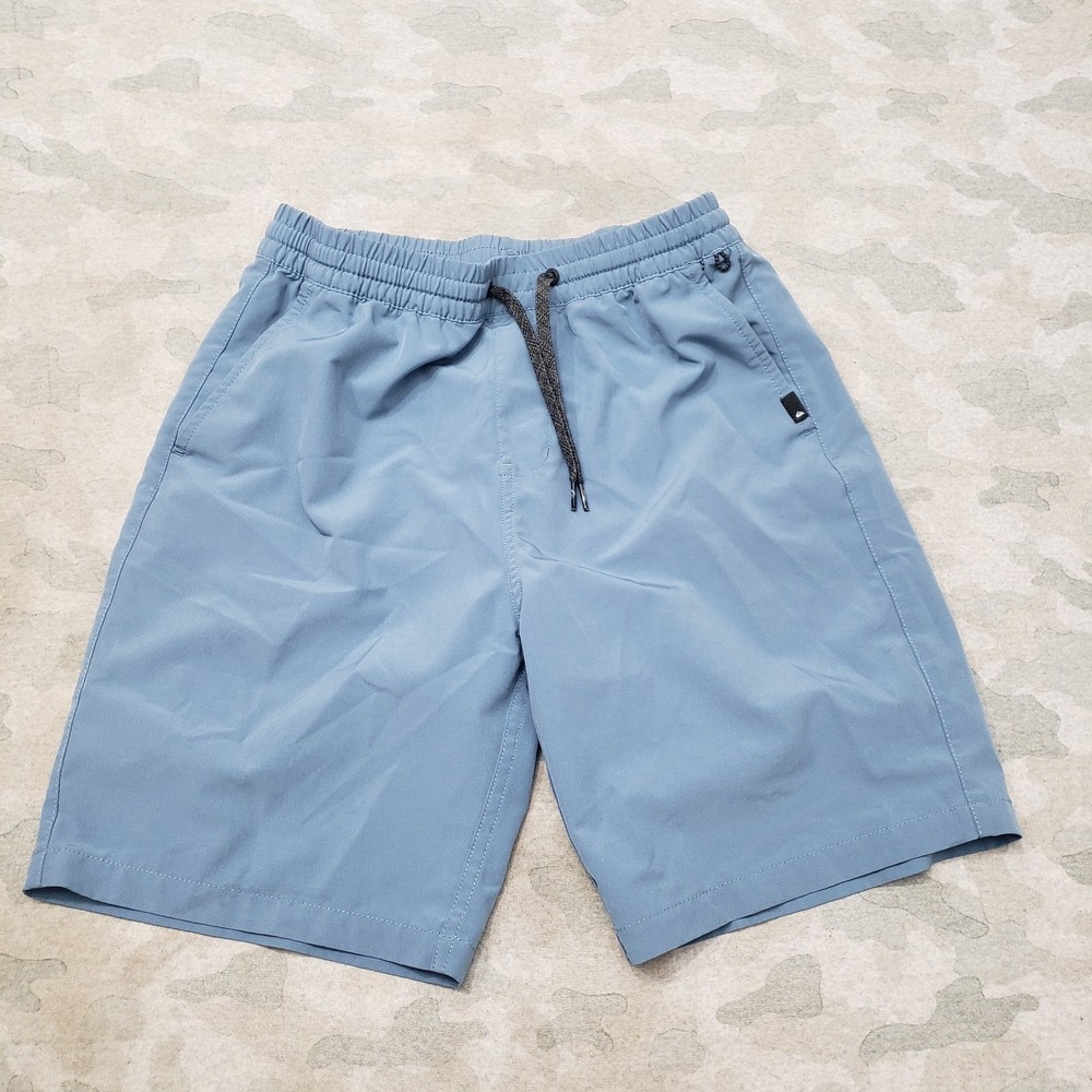 Quiksilver Shorts Mens Small Blue Pockets Drawstring Outdoors Swim Surf